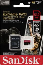 NEU ~ 512GB SanDisk Extreme PRO Micro SD 200MB/s A2 V30 U3 Speicherkarte & Adapter