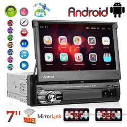 Autoradio mit GPS NAVI 7 Zoll Touchscreen Bildschirm Bluetooth USB SD AUX 1DIN