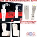 CRIVIT 3in1 Akku Taschenlampe LED-Multifunktionsleuchte Bewegungsmelder Nachtlic