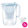 BRITA Style eco, inkl. 3 MAXTRA PRO All-in-1, Wasserfilter, Gletscherblau