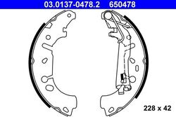 ATE Bremsbackensatz Hinten Opel, Fiat 03.0137-0478.2