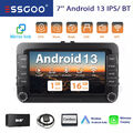 7" Autoradio Android 13 GPS DAB+ Für VW GOLF 5 PASSAT B6 B7 Touran Caddy Carplay