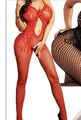 Bodystocking Ouvert Overall Schritt Offen Damen Netz Catsuit sexy Dessous Erotik