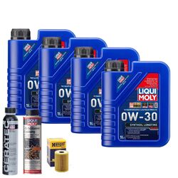 Motoröl 0W30 LIQUI MOLY 4L+HENGST Ölfilter +Spülung +Cera Tec