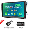 DVR+9"Android 13 8Kern 6+64 Autoradio GPS Navi CarPlay für VW Golf 5 6 Jetta EOS