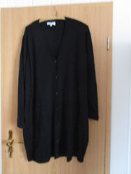 Tolle hochwertige PETER HAHN Long Strickjacke Schwarz Gr.52 neuwertig!