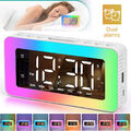 Wecker Digital 2 Wecker LED Laut Timer Dual Alarm USB Tischuhr für Tiefschläfer