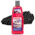 SONAX Xtreme RichFoam Shampoo 1L + XL Chenille Waschhandschuh rot - Autowäsche