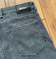 100%ORIG HUGO BOSS DELANO SLIM TAPERED FIT GRAU LOGO DENIM JEANS GR. W32 L36