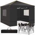 Pavillon 3x3m Wasserdicht Faltpavillon Pop Up Gartenzelt Partyzelt 4 Seitenteile