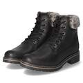 Schnürstiefeletten WinterBoots Damen Tamaris Schwarz Leder wasserfest gepolstert