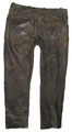 " il Lago " Herren- Jagd- LEDERJEANS / Nubuk- Lederhose in oliv - grün Gr. 54