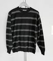  Herren Strick Pullover Gr. 48/50  bzw. M schwarz grau gestreift 