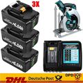 3X 6000MAH Akku + Ladegerät Für Makita 18V LXT BL1830 BL1860B BL1850 BL1840 Li-I