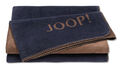 JOOP! Decke Wohndecke Uni Doubleface Farbe Marine-Karamell, 769190, 150x200cm
