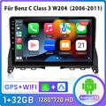 Für Mercedes C Class W204 S204 2006-11 Android13 Autoradio GPS NAVI WIFI CarPlay