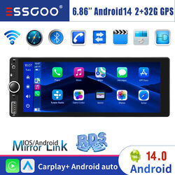 7" Autoradio 1Din Apple Carplay/Android Auto Navi Touchscreen USB BT FM RDS WIFI