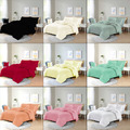 Easy Care weiche einfache Poly Baumwolle Bettbezug Set mit Kissenbezügen - alle Größen UK