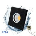 LED Einbaustrahler Badezimmer Spots IP44 Quadrat schwarz Feuchtraum COB DIMMBAR