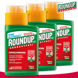 Roundup Unkrautfrei 3 x 250 ml Express Konzentrat Brennnessel Vogelmiere