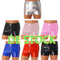 DE!ranrann Herren Lackleder Boxershorts Trunk Wetlook Unterhose Sexy Unterwäsche