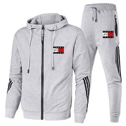 Freizeit Hoodie Jacke Kapuzen Sweatshirt Jogginghose HerrenTrainingsanzug Set