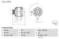 BOSCH 0 986 049 030 Lichtmaschine Generator 120A 14V für RENAULT TWINGO II (CN0)