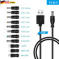11 in 1 Universal Stromkabel USB zu DC 5,5 * 2,1mm Klinke 5V Ladekabel DE NEU