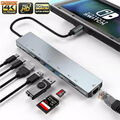 USB C Hub 8 in 1 Adapter HDMI 4K USB 3.0 Micro SD RJ45 Ethernet Netzwerk`