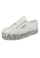 Superga Damen-Sneaker S111TRW 2790 COTW Glitterlettering weiß 928 Gr. 40