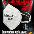 FFP2 Atemschutzmaske Mundschutz Mundmaske Zertifiziert CE 2163 bla bla bla