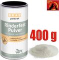 Grau Rinderfettpulver 400 g Rinderfett-Pulver Energie Barf für Hunde und Katzen