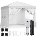 3x3m Faltpavillon Pavillon Gartenpavillon Wasserdicht UV-Schutz mit Seitenteilen