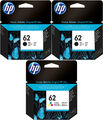 HP 62 HP 62 XL Drucker Patronen Original Multipack Set Tinte Einzelne Farben OVP