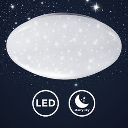 LED Deckenleuchte 30cm rund Sternenhimmel-Effekt Glitzer-Lampe 12W Kinderzimmer