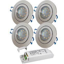 12Volt | Bad Deckenstrahler IP44 | 5Watt  | LED Spots in Chrom | LED Trafo dabei