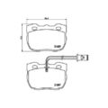 1x Bremsbelagsatz, Scheibenbremse BREMBO P 44 004 passend für ROVER