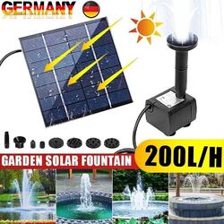 Solar Pumpe Teichpumpe Springbrunnen Gartenbrunnen Brunnen Fontäne Mit Sprühdüse