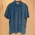 Top Zustand Lacoste Shirt Sky Blue Fine Terry Cloth Shirt Polo Größe M Türkis