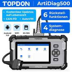 TOPDON ArtiDiag500 PRO Profi KFZ OBD2 Diagnosegerät Scanner CAN FD Gratis-Update