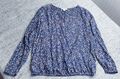 Esprit Tunika LangarmShirt Bluse Top Oberteil Gr.36/38 S/M Blau Pullover Hemd