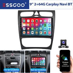 64G Android 13 Apple Carplay Autoradio Für Mercedes Benz C-Klasse W203 CLK W209