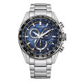 Citizen Herren Eco-Drive Solar Funkuhr Silberfarben/Blau CB5914-89L