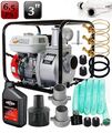 1000l/min Benzin Wasserpumpe 6,5PS Gartenpumpe Motor 3'' +2x Schlauch B-ware*