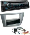 Kenwood Bluetooth USB CD MP3 DAB Autoradio für Seat Leon ab 05 dunkelgrau metall