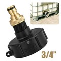 IBC Adapter 3/4Mit Auslaufhahn Regenwasser Für 1000L Container Tank Fass S60X6