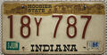 usa Indiana Nummernschild Hoosier State KFZ Kennzeichen US license plate 18Y787