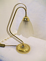 Tischlampe Glasschirm Kramer Leuchten Vintage Nachttischlampe Beistelltisch