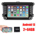 2+64GB 7" Android 13 Autoradio GPS Navi für VW Polo GOLF 5 6 Plus Passat Touran