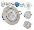 IP44 LED 5W Einbaustrahler 230V Bad Einbauleuchte Deckenstrahler Spot 30mm flach